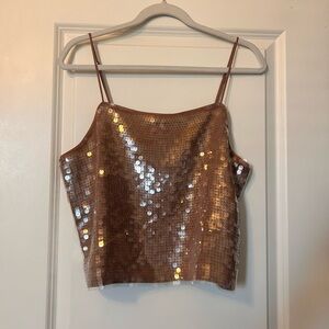 Madewell Sparkle Shiny Tank Top Size L Going Out Top